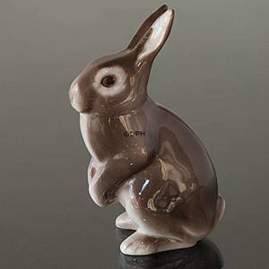 Stående brun kanin, Bing & Grøndahl figur nr. 2423 | Nr. B2423 | DPH Trading