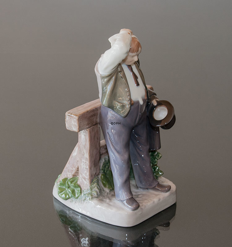 TØRST, Bing & Grøndahl figur nr. 495 eller 2435 - Den tørstige Mand, også kaldet Tuborg Manden