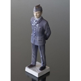 Military pilot in uniform to serve and protect, Bing & Grondahl figurine no. 2445