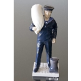 Mariner in service uniform with sailor's bag, Bing & Grondahl figurine no. 2446, Royal Marine