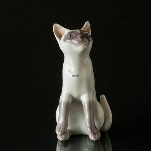 Hvid Siameser kat, Bing & Grøndahl figur af kat | Nr. B2464 | DPH Trading