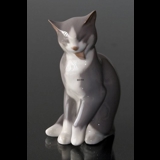 Graue Katze, Bing & Gröndahl Katze Figur Nr. 2465