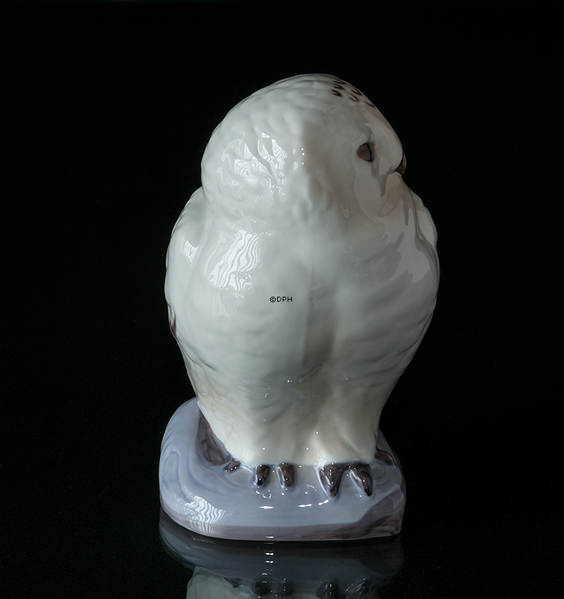 Hvid Sneugle, Bing & Grøndahl fugle figur nr. 2475