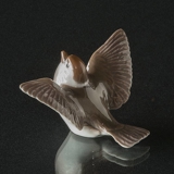 Sparrow with its wings spread, Bing & Grondahl bird figurine no. 2491
