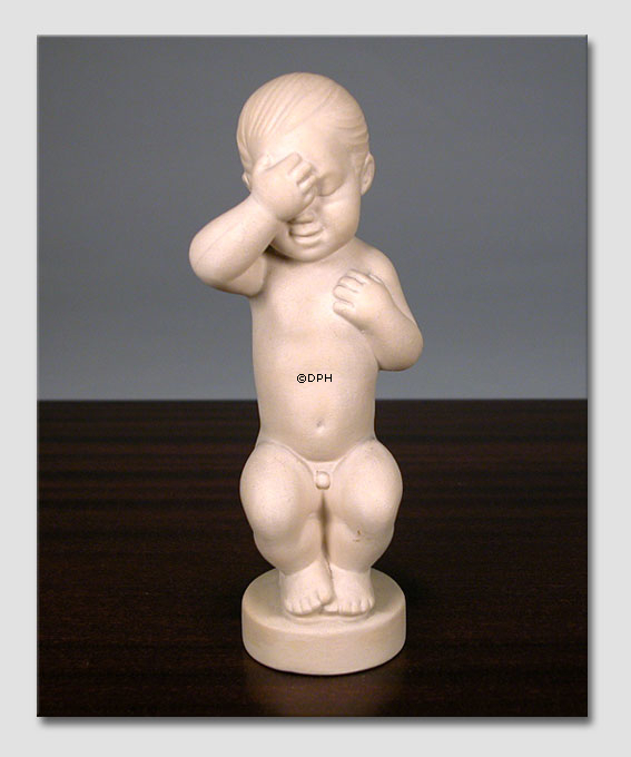 Svend Lindhart Ikke se, Bing & Grøndahl terrakottafigur af barn nr. 2497