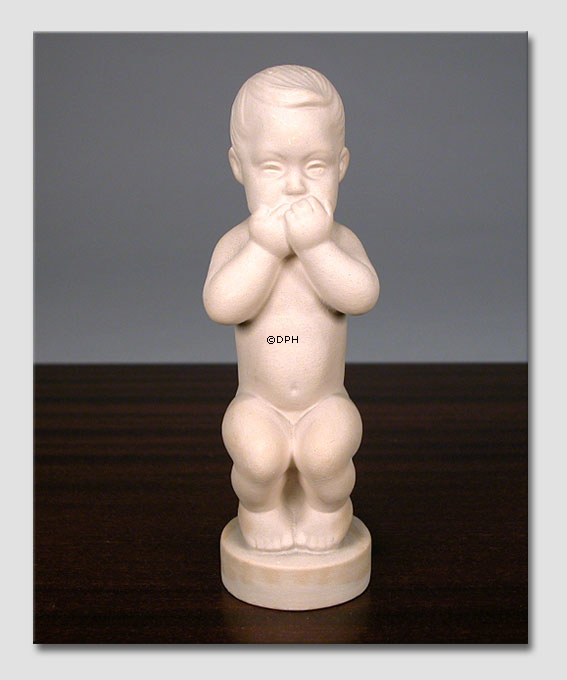 Svend Lindhart "Ikke tale", Bing & Grøndahl terrakottafigur af barn nr. 2498