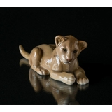 Lion Cub, lying down, Bing & Grondahl figurine No. 2528