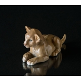 Lion Cub, lying down, Bing & Grondahl figurine No. 2528