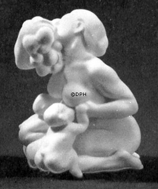 Kvinde og børn med vindruer, Bing & Grøndahl figur nr. 4022