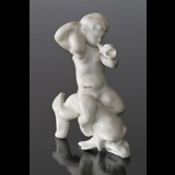 The Sea, Girl blowing Conch, Bing & Grondahl figurine no. 4059