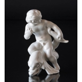 Boy holding Dolphin, Bing & Grondahl figurine no. 4060 or 60