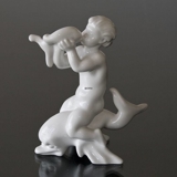 The Sea, Girl Kissing Dolphin, Bing & Grondahl figurine no. 61 or 4061