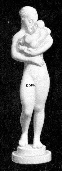 Kyssende unge, kvinde med barn, Bing & Grøndahl figur nr. 110 eller 4110