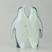 Pingvin par, hvid med blå, Bing & Grøndahl figur, designet af Agnethe Jørge...