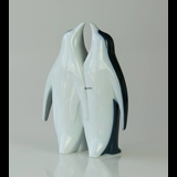 Pinguin Paar, Weiß und Blau, Bing & Gröndahl Figur Nr. 4205, entworfen von Agnethe Jørgensen