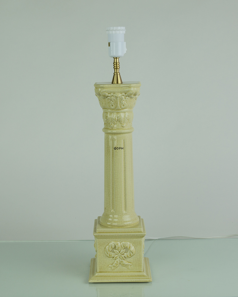 Søjle Bordlampe, lys gul