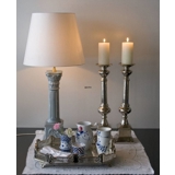 Søjle Bordlampe, lys blå