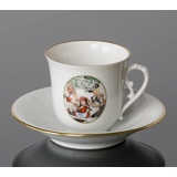 Carl Larsson service. Cup and saucer, Motif no 2 No. 4502-305, Bing & Grondahl