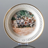 Carl Larsson service. Cake plate, Motif no 2 No. 4502-616, Bing & Grondahl