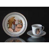 Carl Larsson service. Cup and saucer, Motif no 3 No. 4503-305, Bing & Grondahl