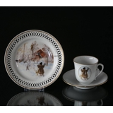 Carl Larsson service. Cup and saucer, Motif no 12 No. 4512-305, Bing & Grondahl