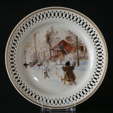 Carl Larsson service. Cake plate, Motif no 12 No. 4512-616, Bing & Grondahl