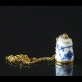 BIng & Grøndahl Musselmalet med guld fingerbøl med kæde