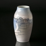 Vase mit Landschaft mit Kronborg, Bing & Gröndahl Nr. 504-243