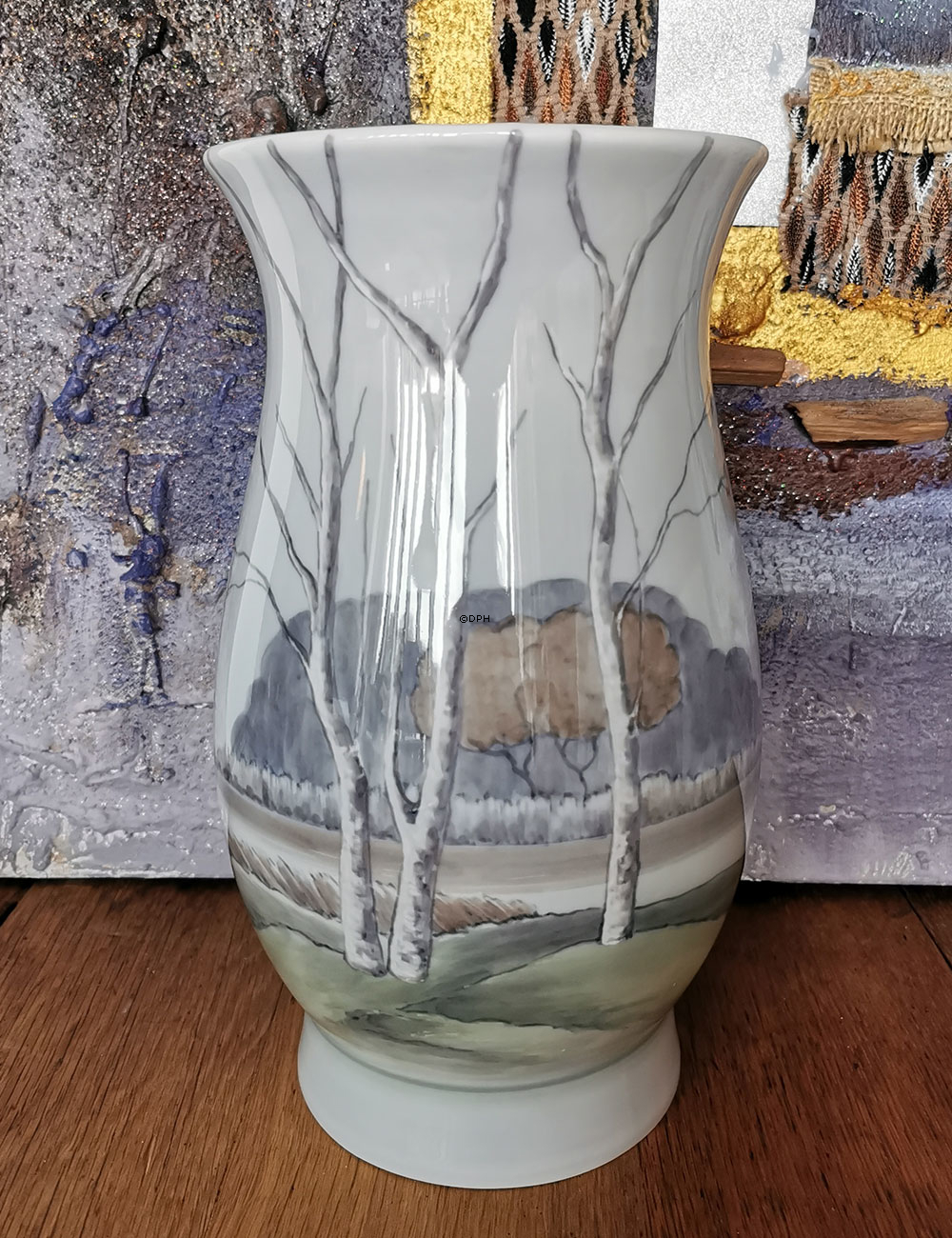 Vase med birketræer, Bing & Grøndahl nr. 545-5440