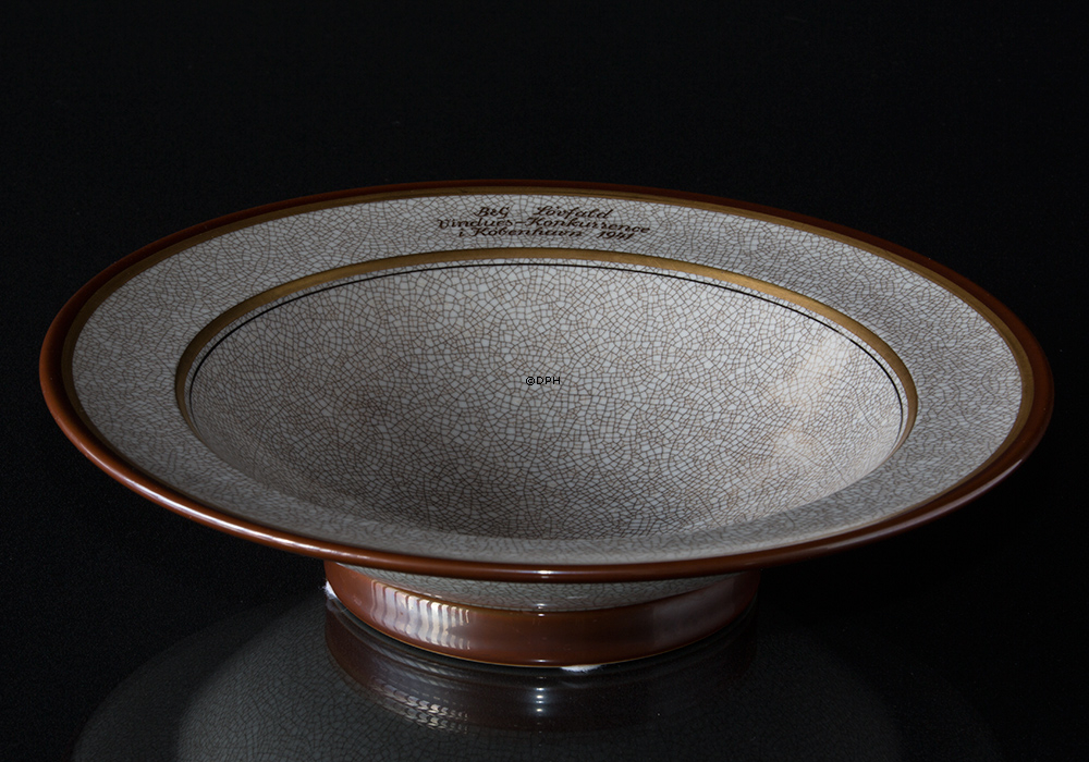 Skål grå krakkeleret, Bing & Grøndahl nr. 613