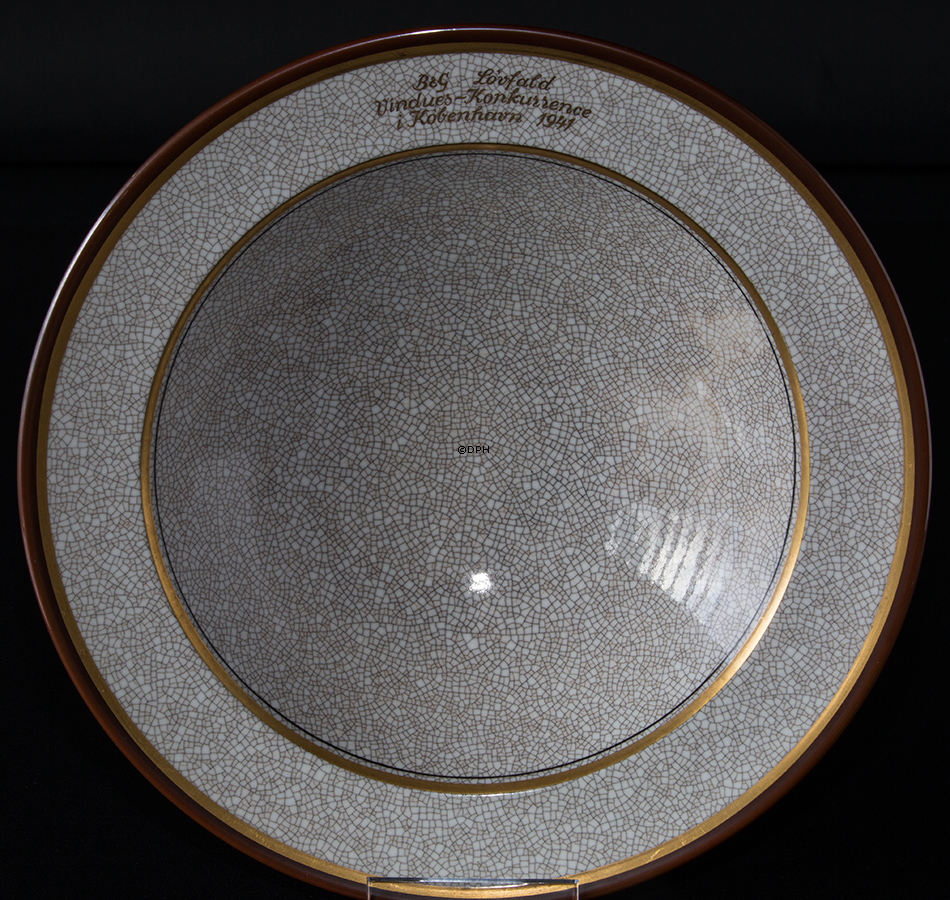 Skål grå krakkeleret, Bing & Grøndahl nr. 613