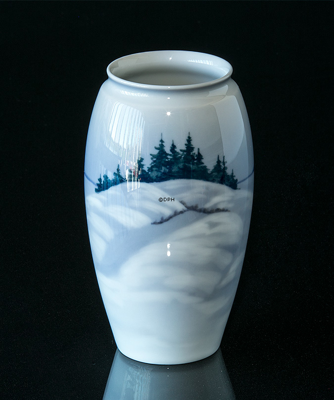 Vase med vinterlandskab, Bing & Grøndahl nr. 640-5254