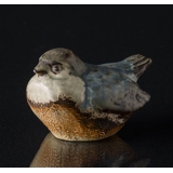 Bird lying down, Bing & Grondahl stoneware figurine No. 7013