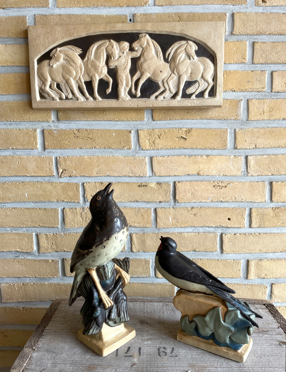 Drossel, Bing & Grøndahl figur af stentøj nr. 7037