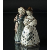 Two ladies in national costumes, Bing & Grondahl ceramic figurine No. 7209