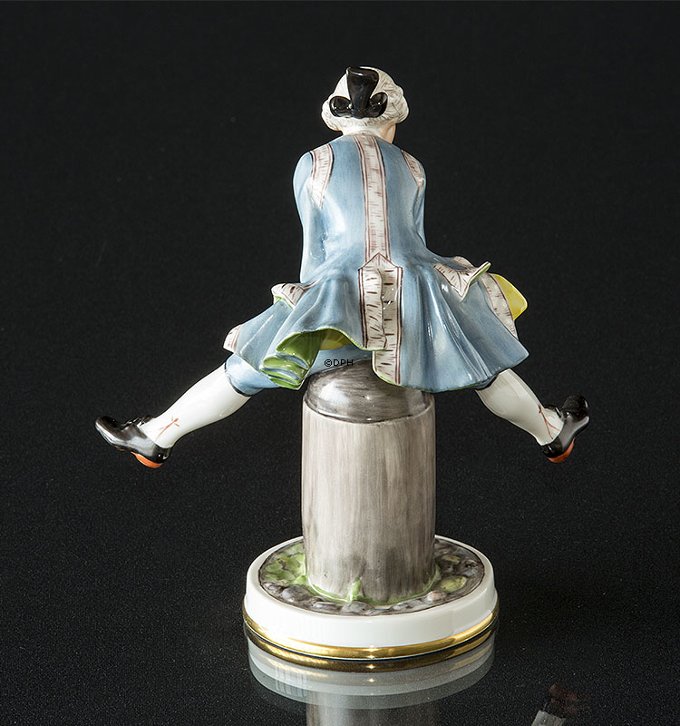 Springende lakaj, Bing & Grøndahl overglasur figur nr. 8029