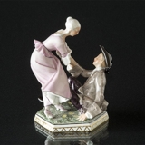 Dancing Couple Falling over, Bing & grondahl overglaze figurine no. 8041