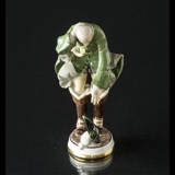 Gentleman in stormy weather, Bing & grondahl overglaze figurine no. 8043