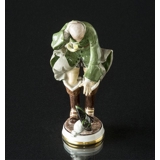 Gentleman in stormy weather, Bing & grondahl overglaze figurine no. 8043