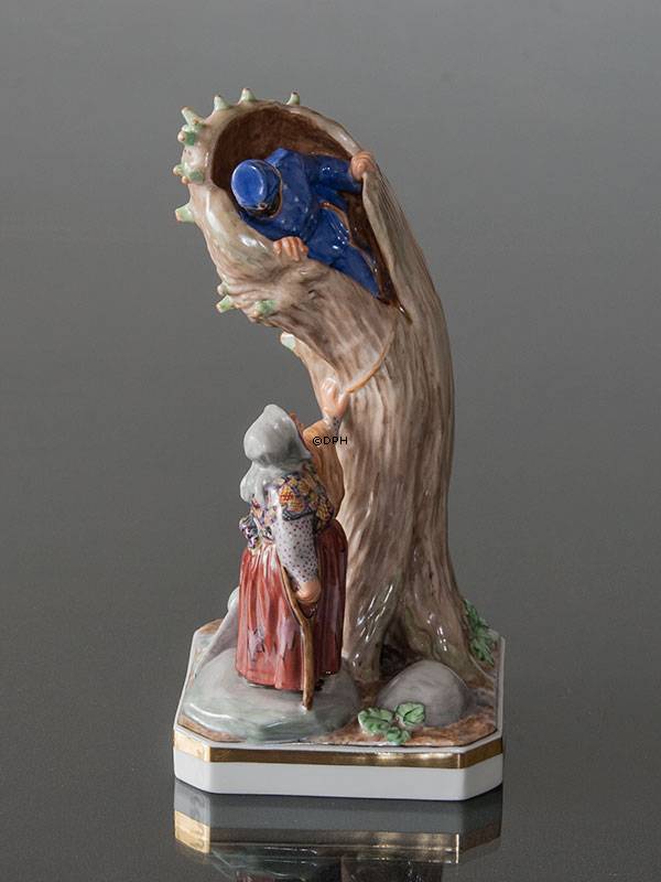 Fyrtøjet, Soldaten og Heksen ved det hule træ, Bing & Grøndahl overglasur figur nr. 8051