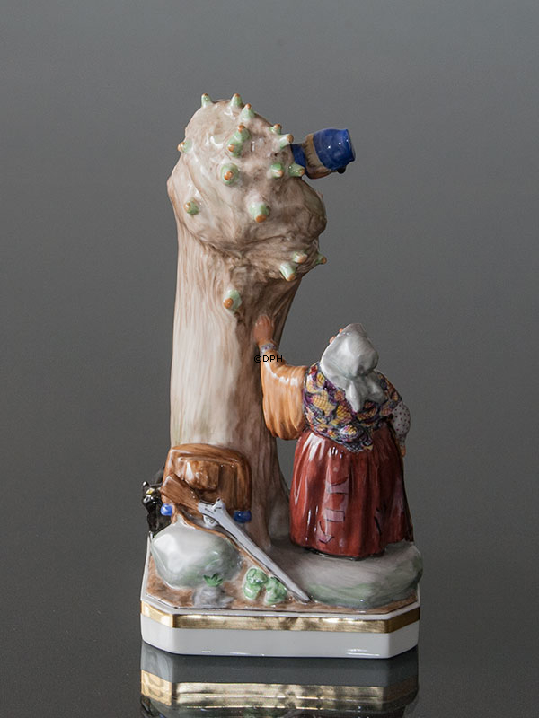 Fyrtøjet, Soldaten og Heksen ved det hule træ, Bing & Grøndahl overglasur figur nr. 8051