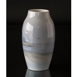 Vase med landskab med birketræer, Bing & Grøndahl nr. 8322-243 eller 545-5243