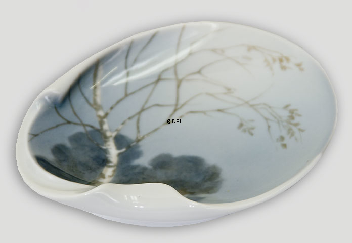 Skål med birk og landskab Bing & Grøndahl nr. 8465-88