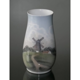 Vase with Landscape with mill, Bing & Grondahl no. 8522-210