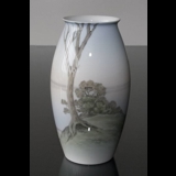 Vase mit Landschaft mit Bäumen, Bing & Gröndahl Nr. 8527-245