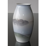 Vase mit Landschaft mit Bäumen, Bing & Gröndahl Nr. 8527-245