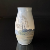 Vase with Landscape with trees, Bing & Grondahl No. 8538-247