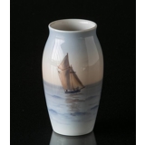 Vase with sailing boat, Bing & Grondahl No. 860-5255