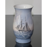 Vase with schooner, Bing & Grondahl No. 8714-440