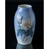 Vase with white rose flower, Bing & Grondahl No. 8743-243